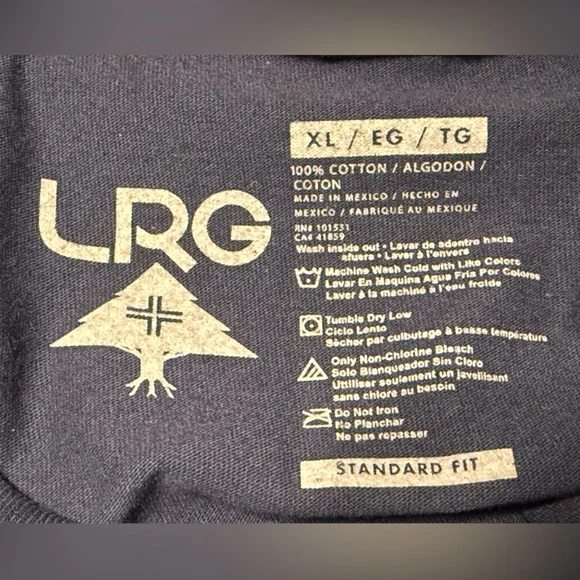 LRG Blue Graphic Men's Shirt with the lion’s head on it Size XL - Picture 6 of 6